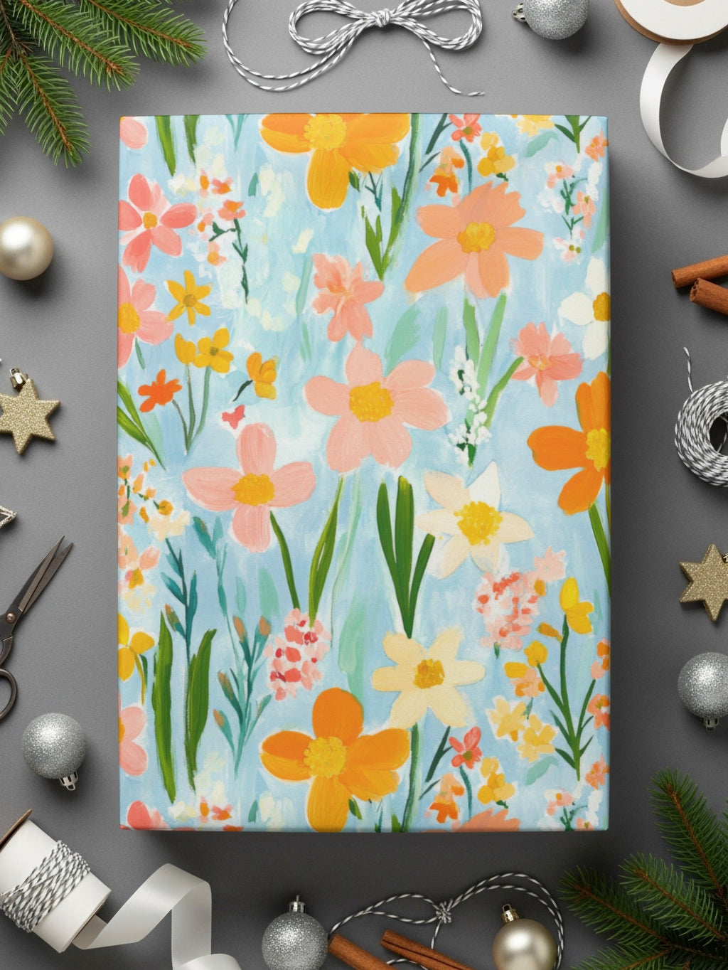 Spring Daffodil Seamless Floral Field With Colorful Spring Flowers Digital Art - Moore and Mountain
