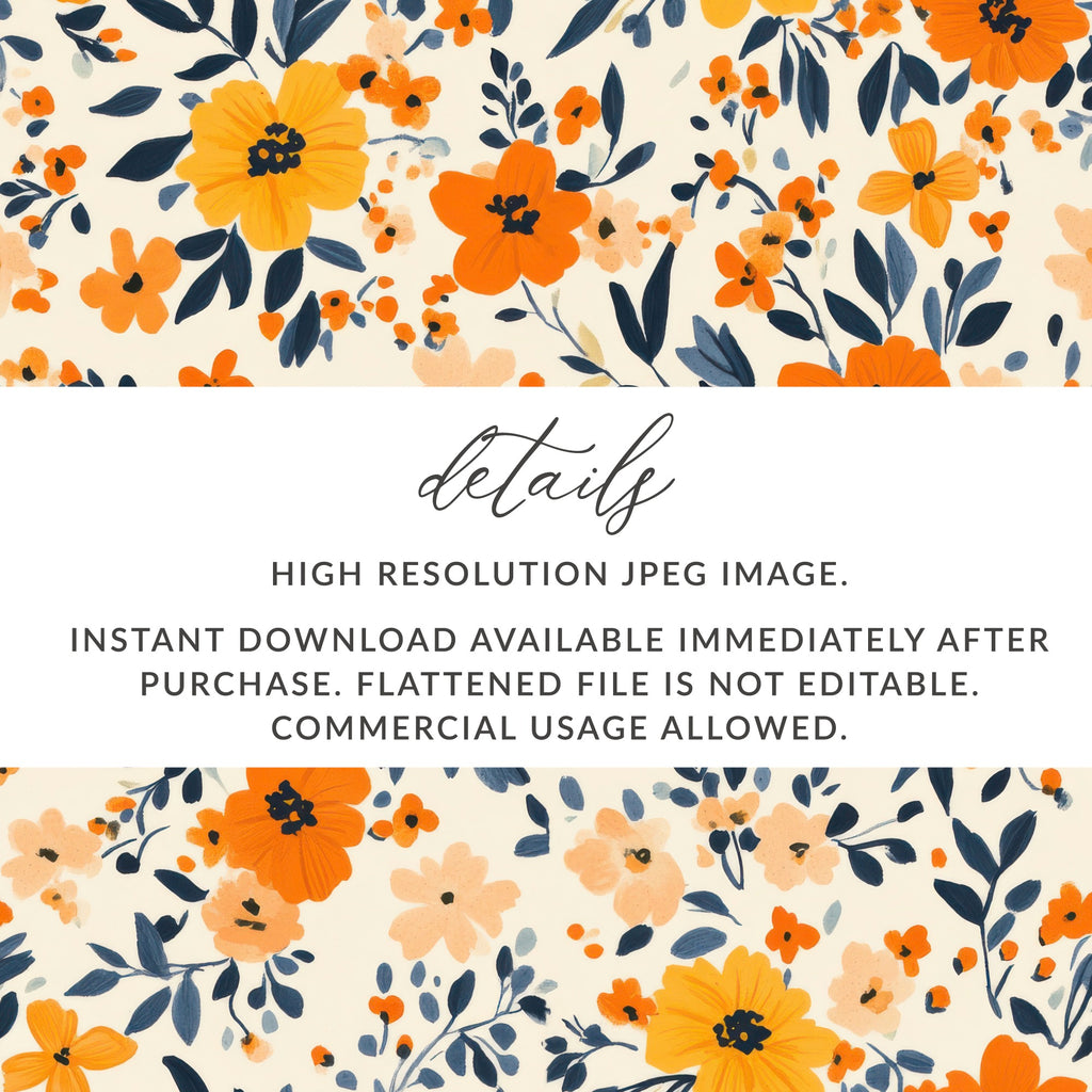 Vibrant Floral Digital Download High Resolution JPEG Image
