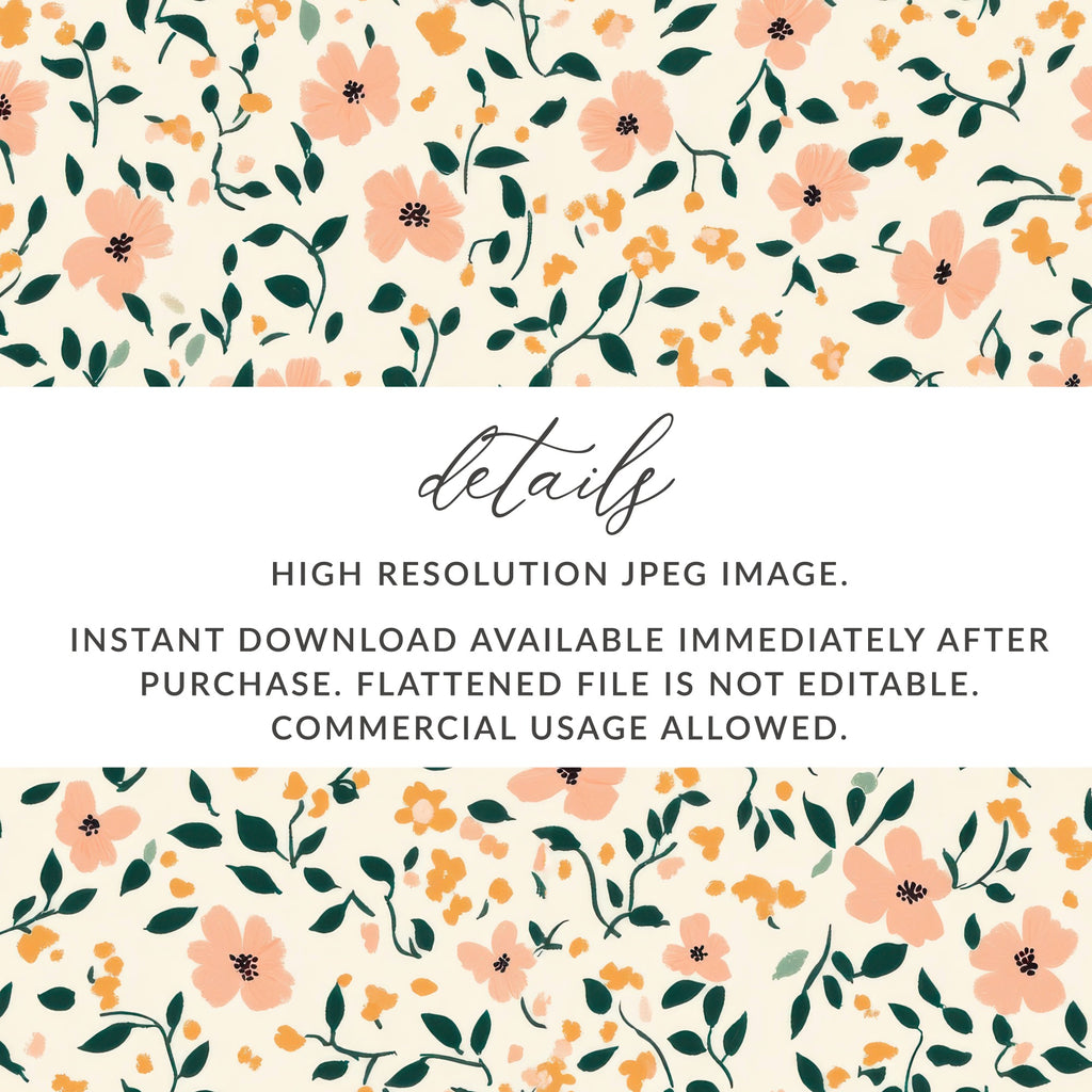 High Resolution Floral Design Digital Download Image