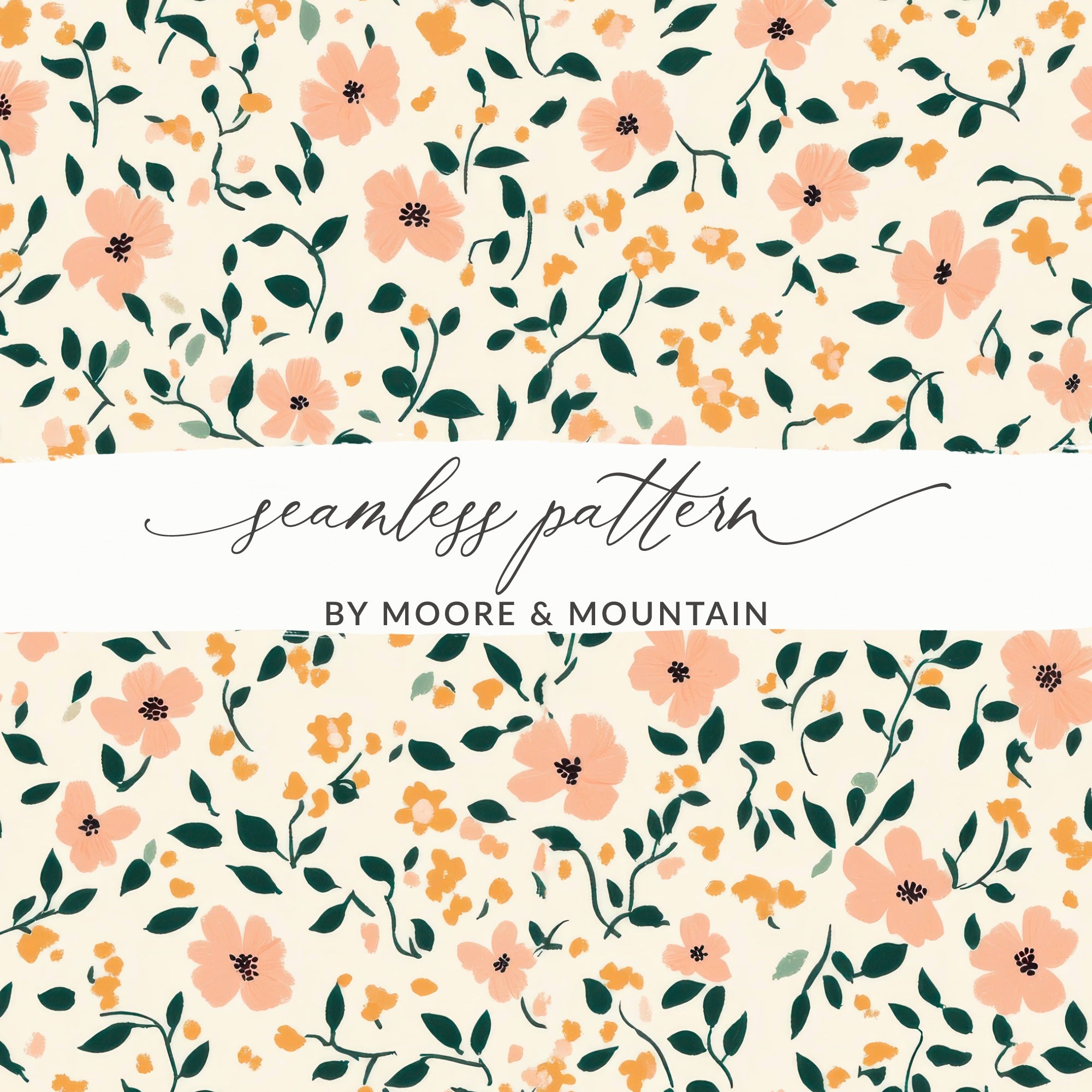 Beautiful Floral Seamless Pattern by Moore & Mountain