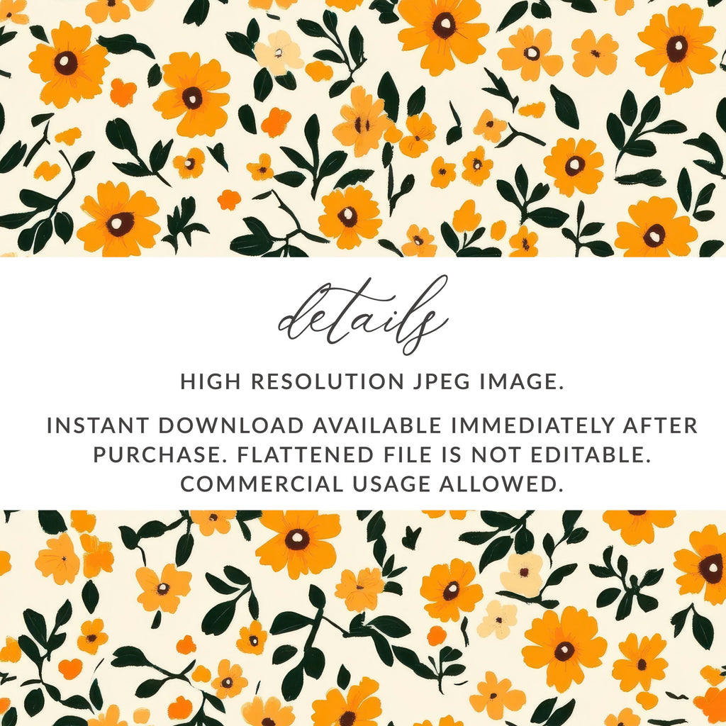 High Resolution JPEG Yellow Floral Pattern Download
