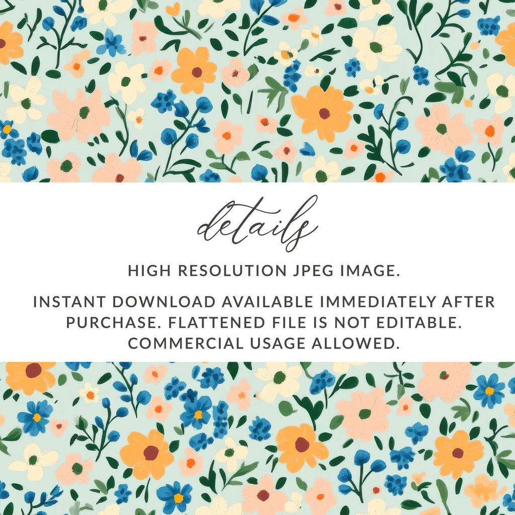 Floral Pattern High Resolution JPEG Instant Download
