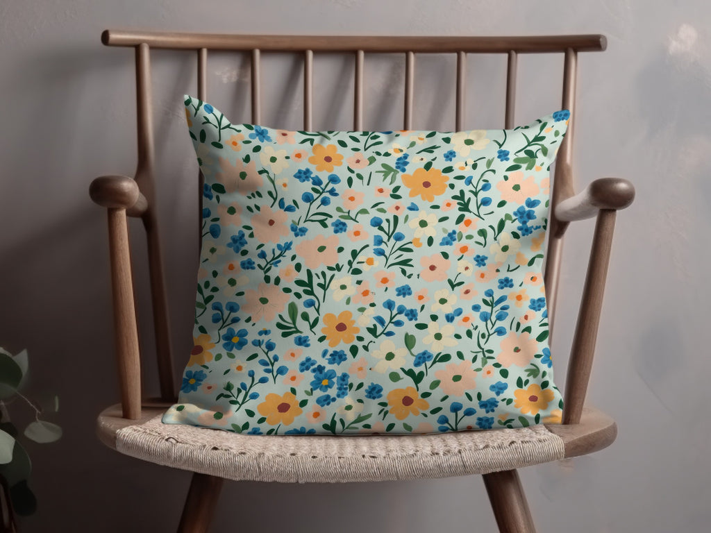 Colorful Floral Pattern Decorative Pillow for Home Decor