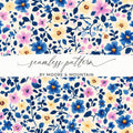 Colorful Floral Seamless Pattern by Moore & Mountain