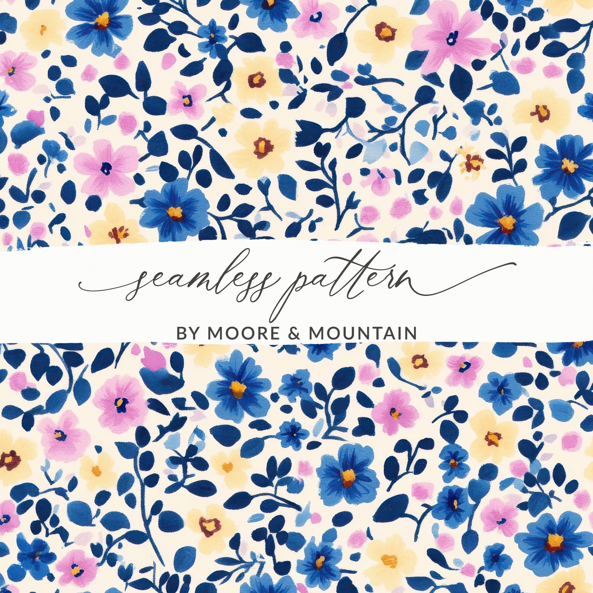 Colorful Floral Seamless Pattern by Moore & Mountain