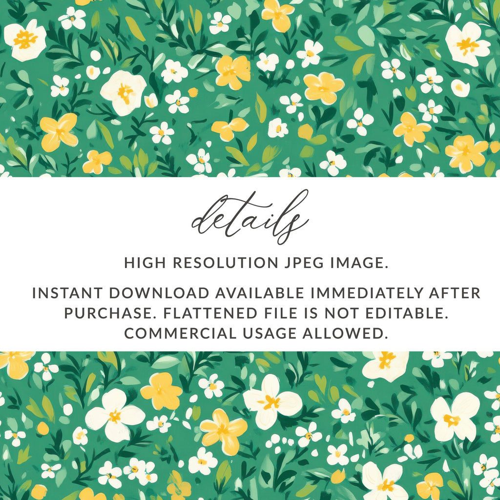 High Resolution Floral Pattern Instant Download JPEG