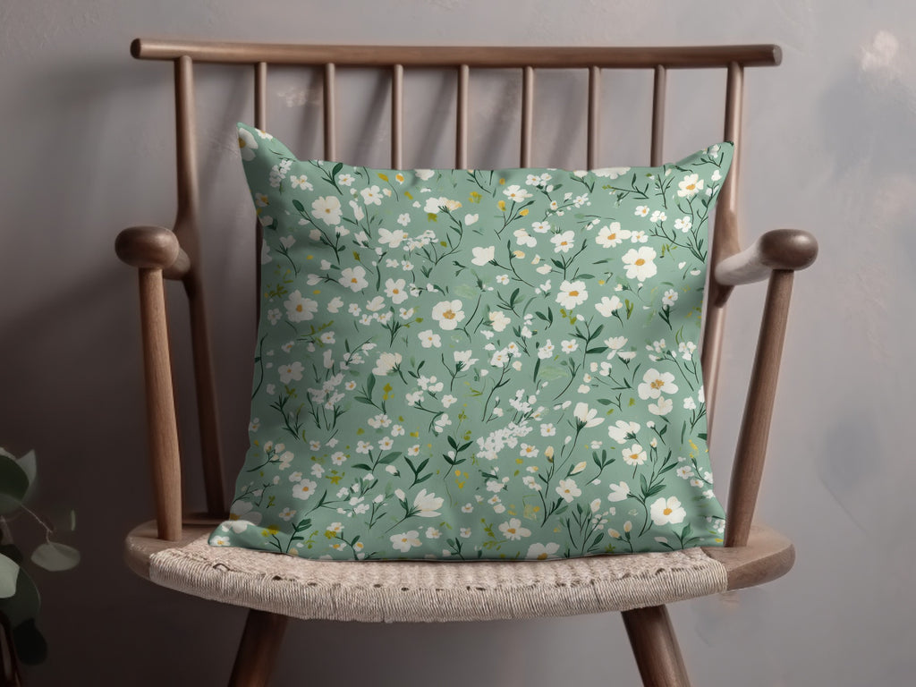 Floral Pattern Decorative Throw Pillow for Home Decor