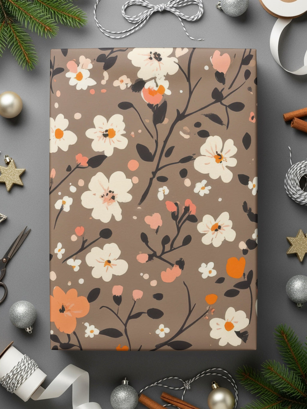 Floral Patterned Gift Wrapping Paper for Special Occasions