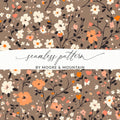 Floral and Leafy Seamless Pattern Design for crafts