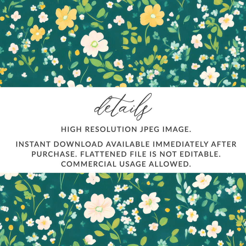 High Resolution Floral Pattern Instant Download JPEG Image