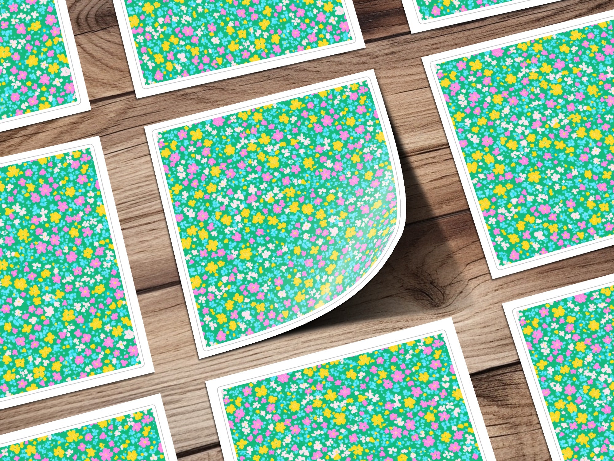 Colorful Floral Pattern Sheets for Crafts and Projects
