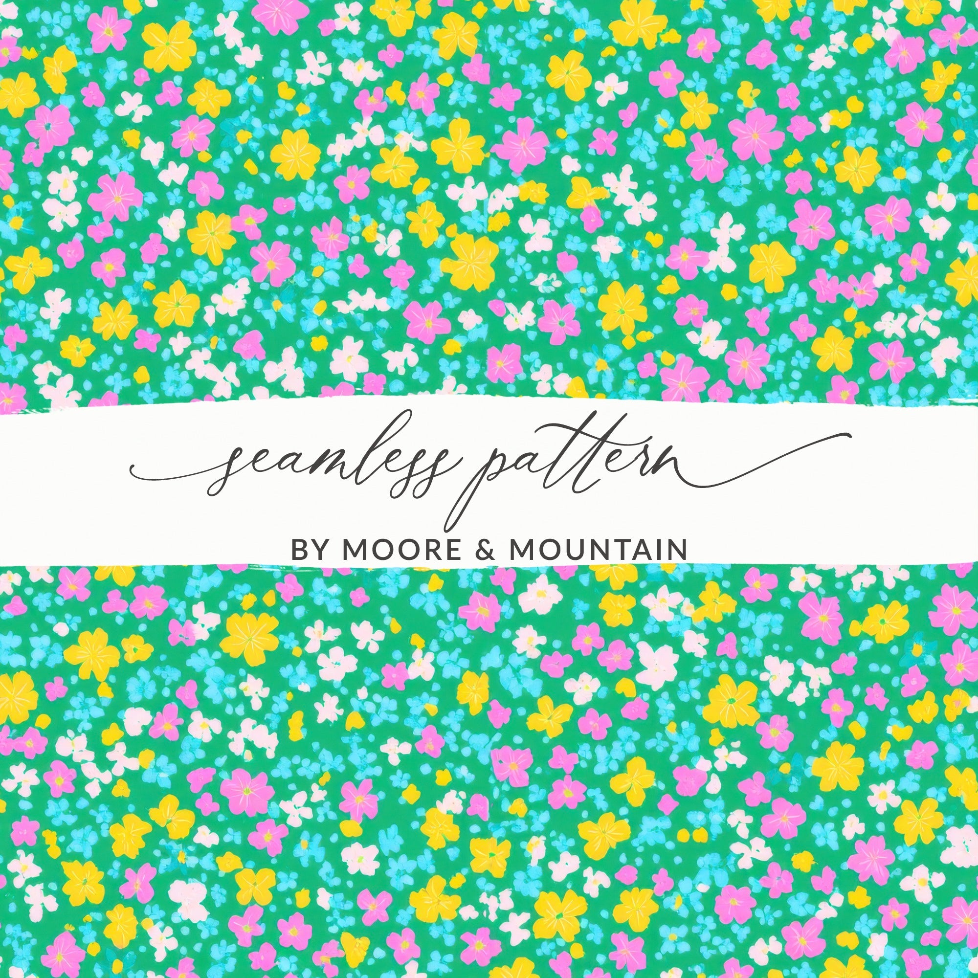 Bright Floral Seamless Pattern by Moore & Mountain