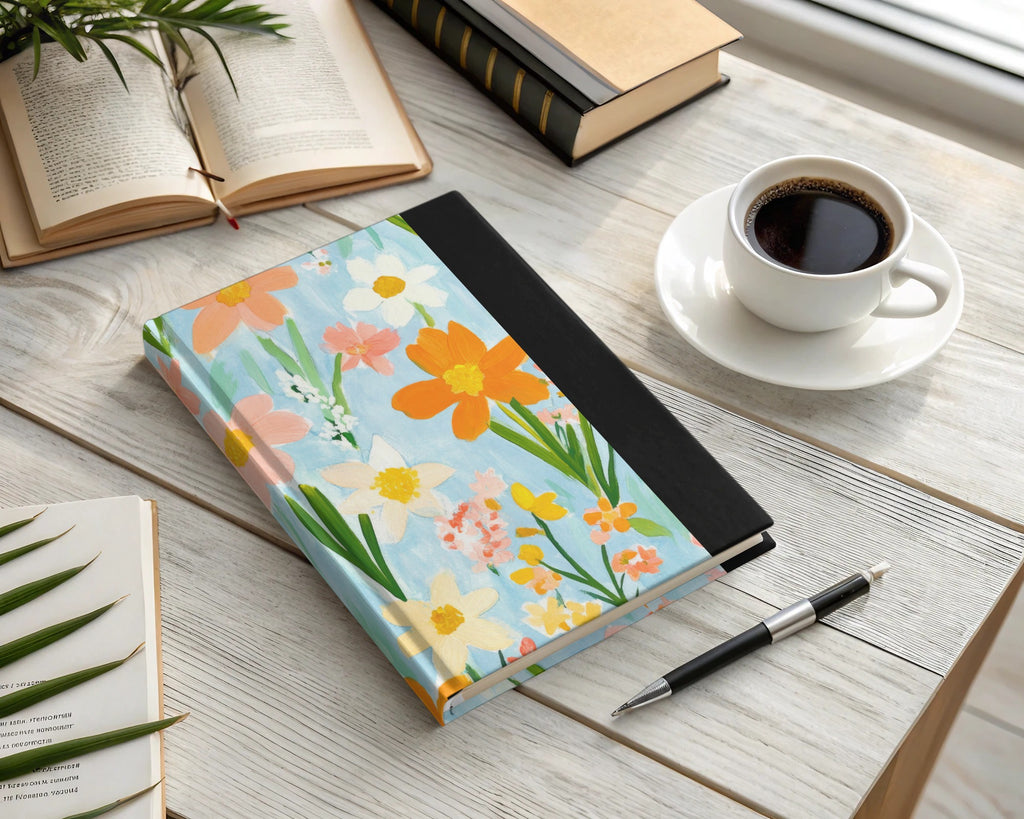 Colorful Floral Hardcover Notebook for Daily Writing