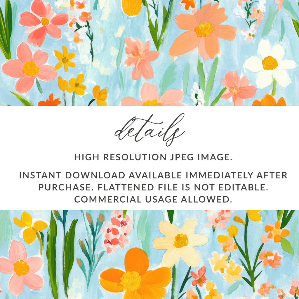 High Resolution Floral JPEG Instant Download Image