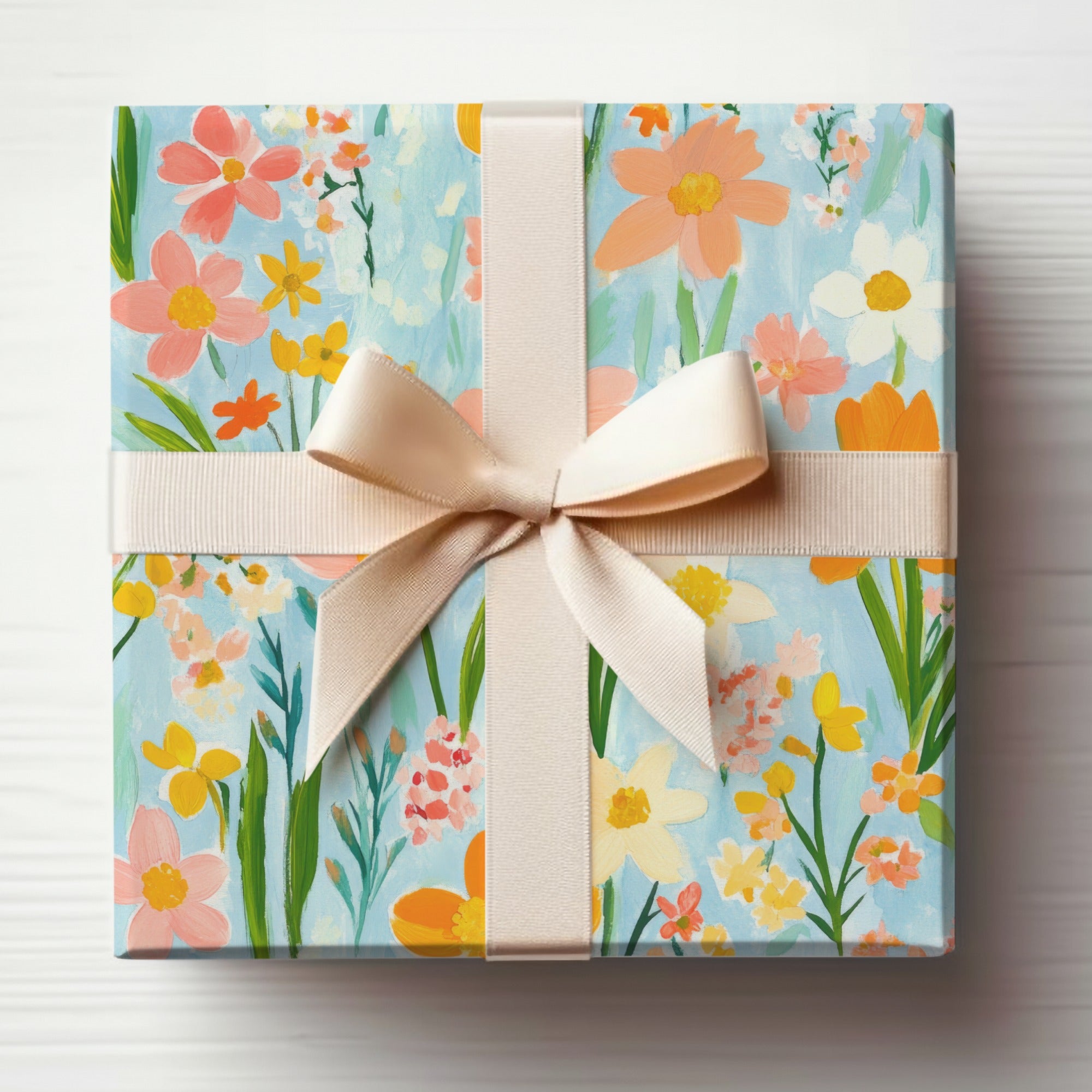 Floral Gift Box with Ribbon for Special Occasions