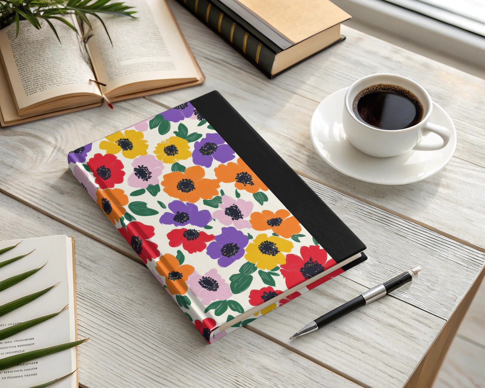 Colorful Floral Pattern Hardcover Journal Notebook Product