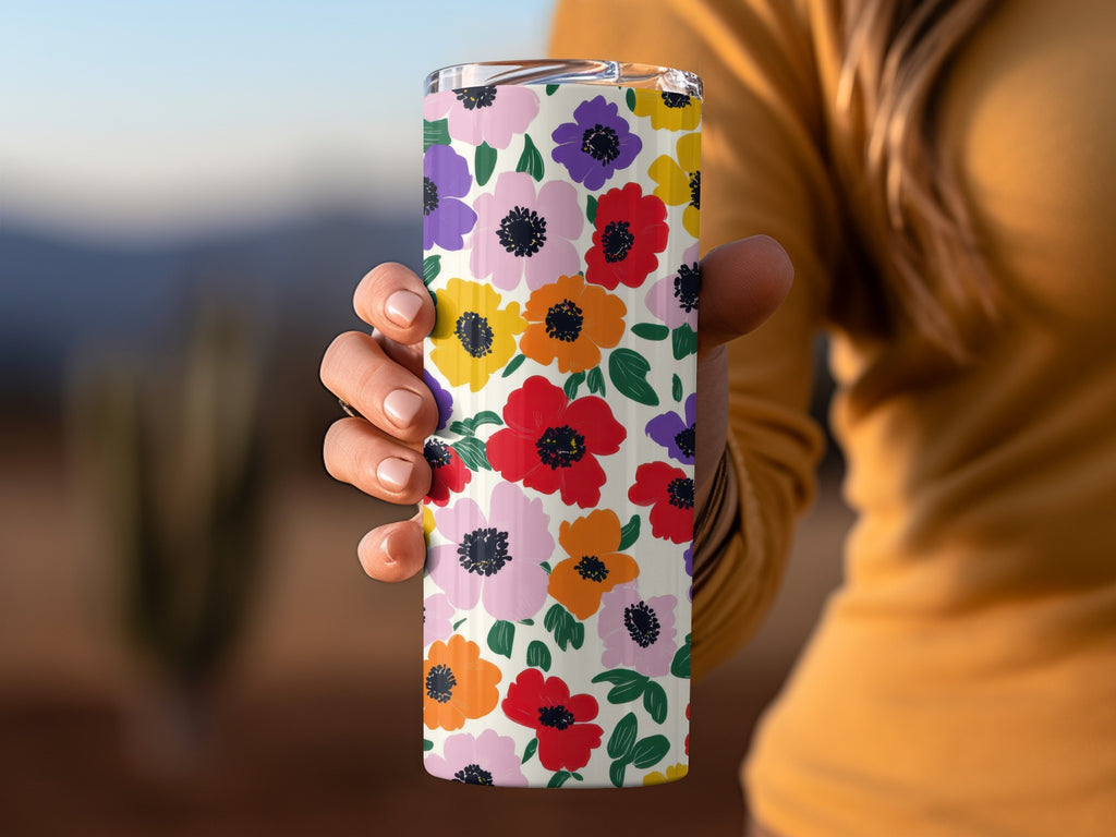 Colorful Floral Pattern Stainless Steel Tumbler Cup Product
