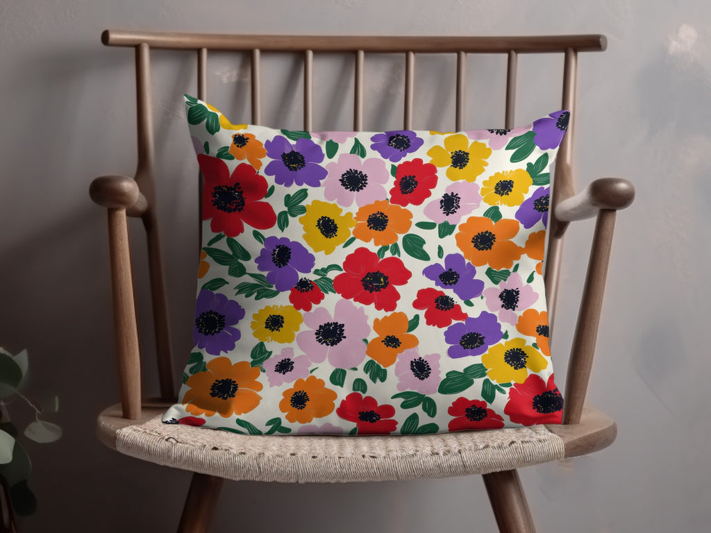 Colorful Floral Design Decorative Pillow product type