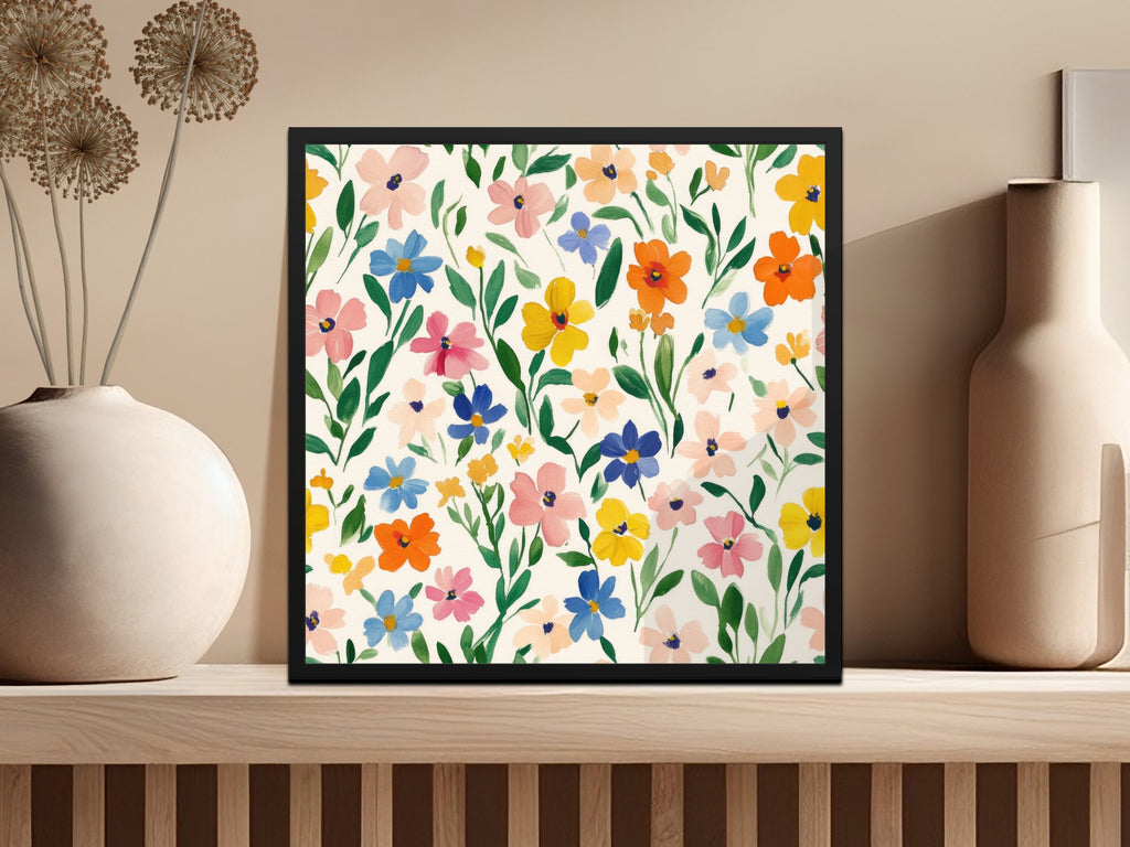 Colorful Floral Print Artwork for Home Decor Product