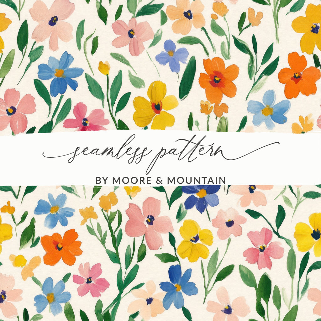 Colorful Floral Seamless Pattern by Moore & Mountain