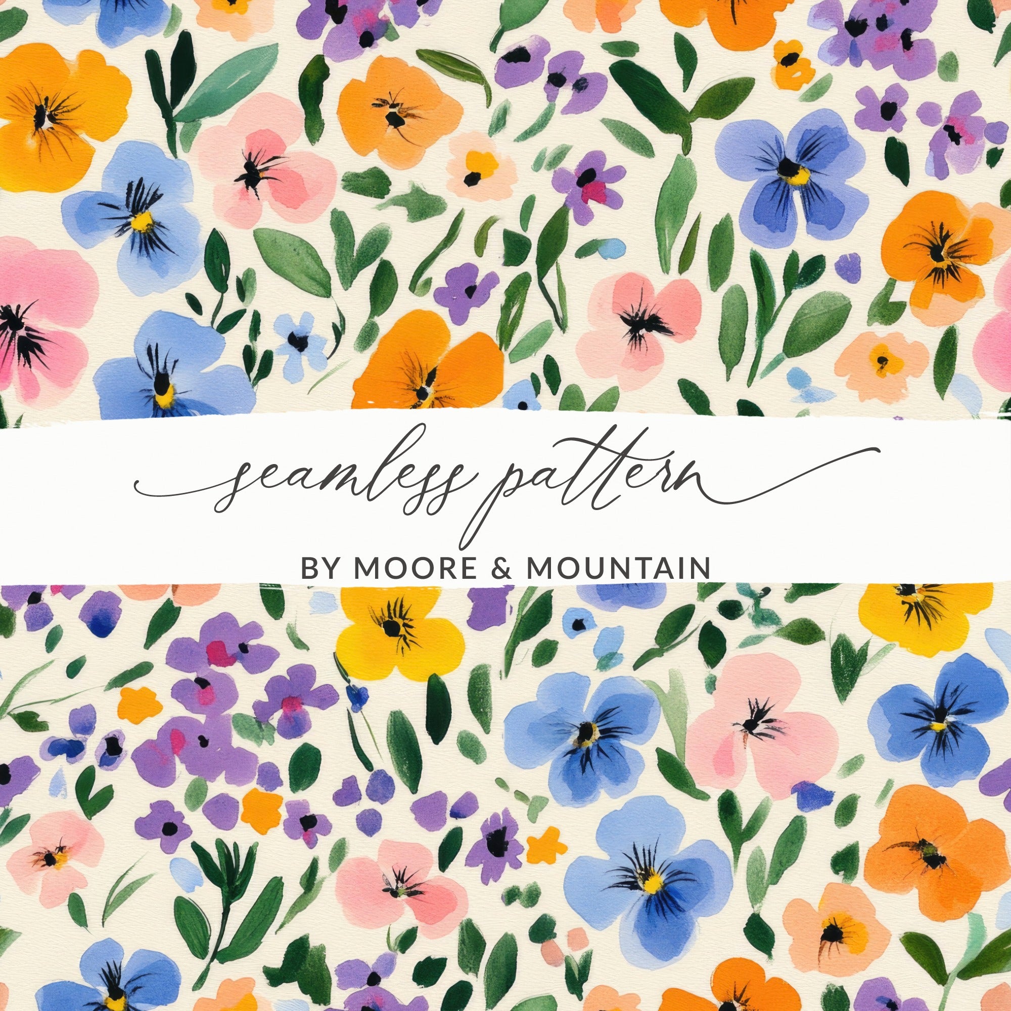 Vibrant Floral Seamless Pattern by Moore & Mountain