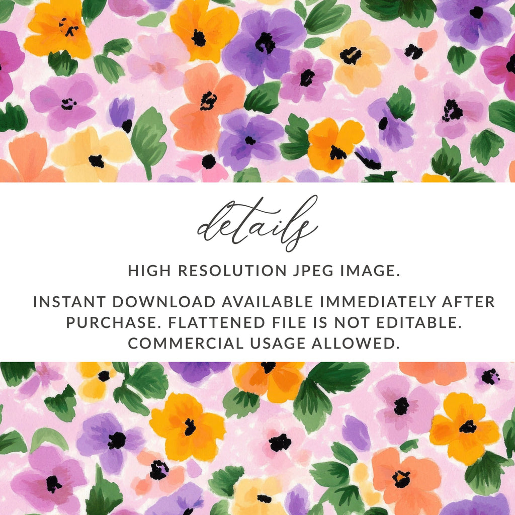 Vibrant Floral High Resolution Digital Art Download