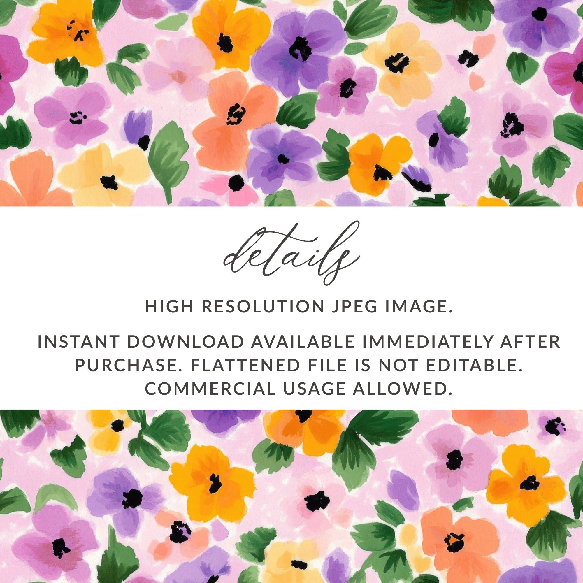 Vibrant Floral High Resolution Digital Art Download