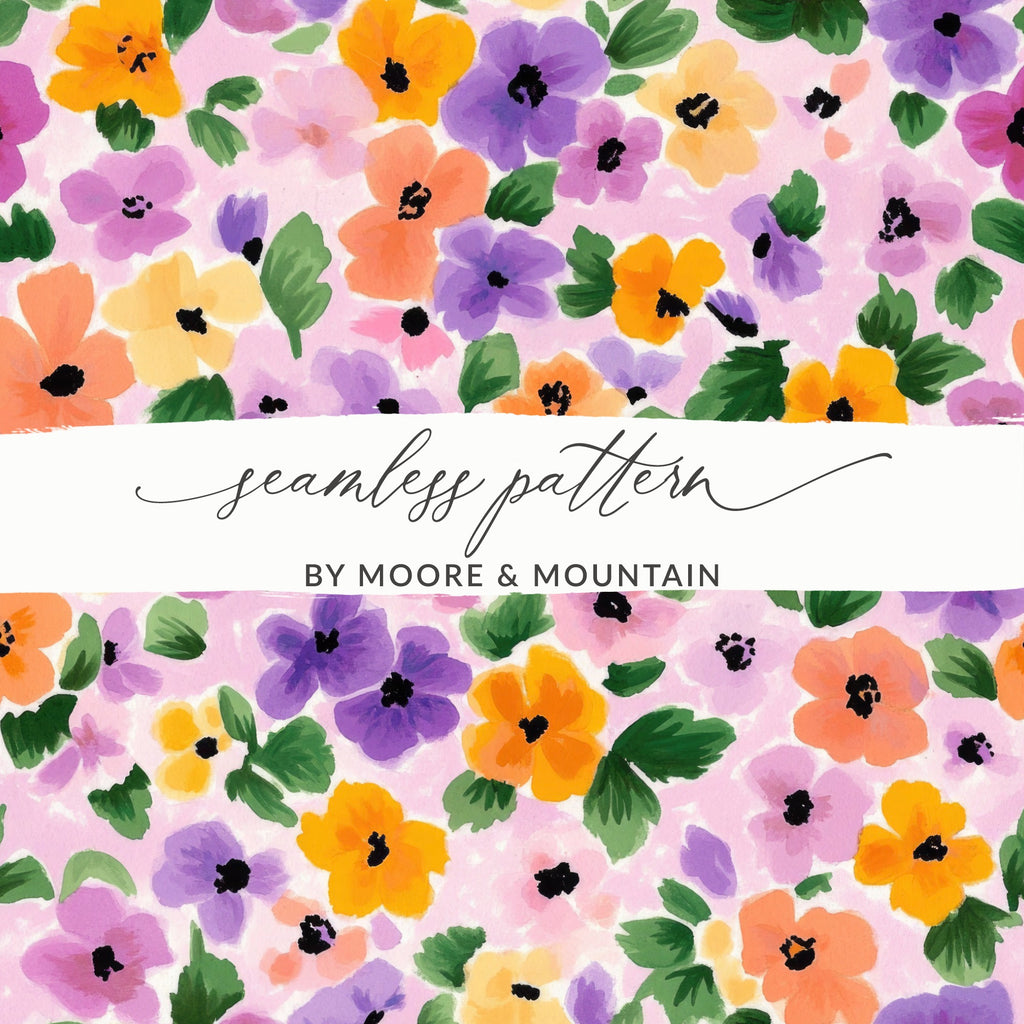 Colorful Floral Seamless Pattern by Moore & Mountain
