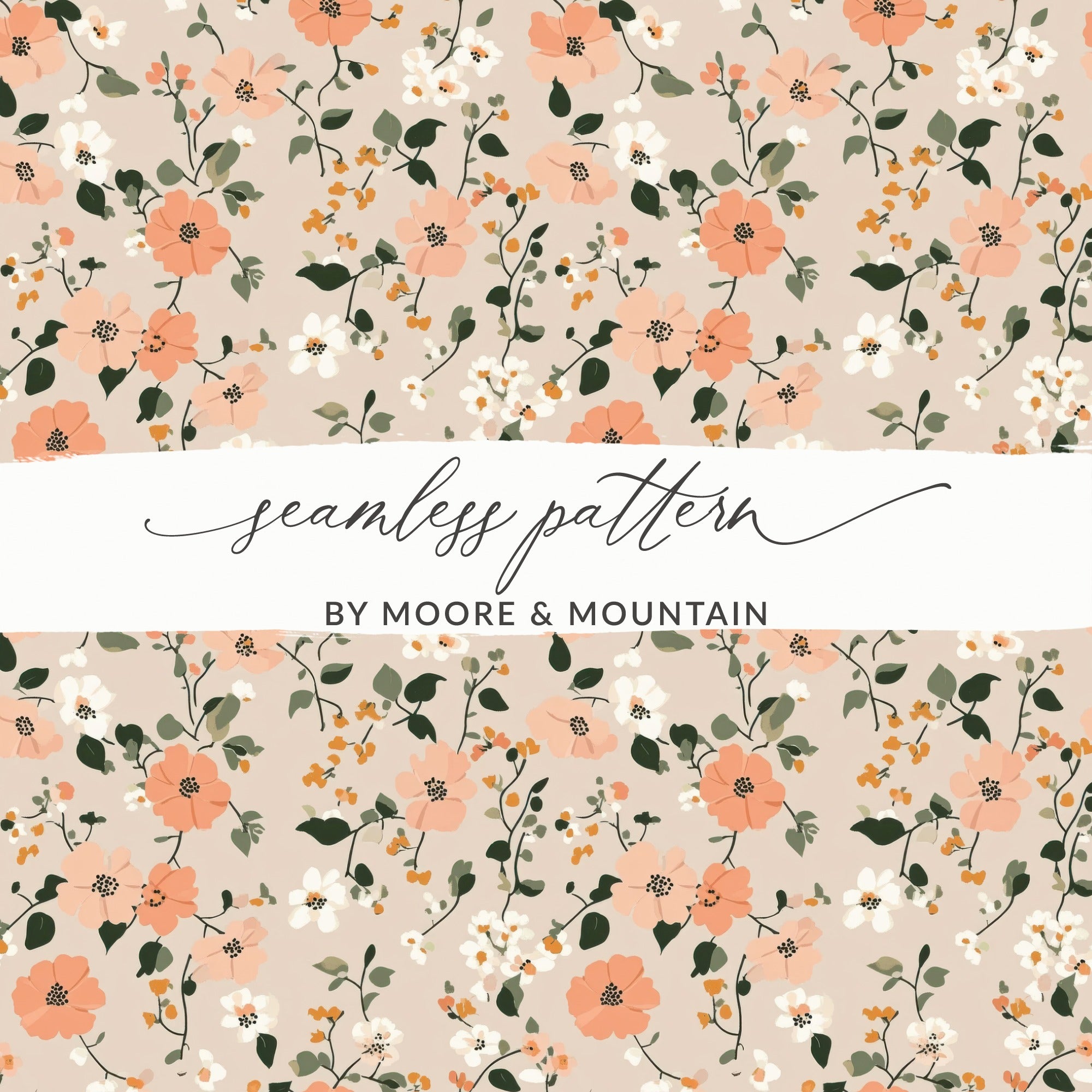 Spring Pastel Patterns Pastel Ditsy Flower Backgrounds - Moore and Mountain