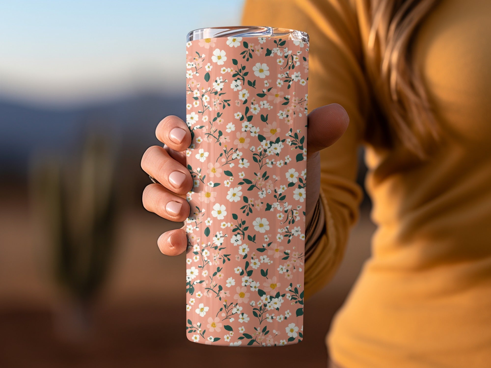 Spring Pastel Patterns Peach Floral and Flower Pattern Digital - Moore and Mountain