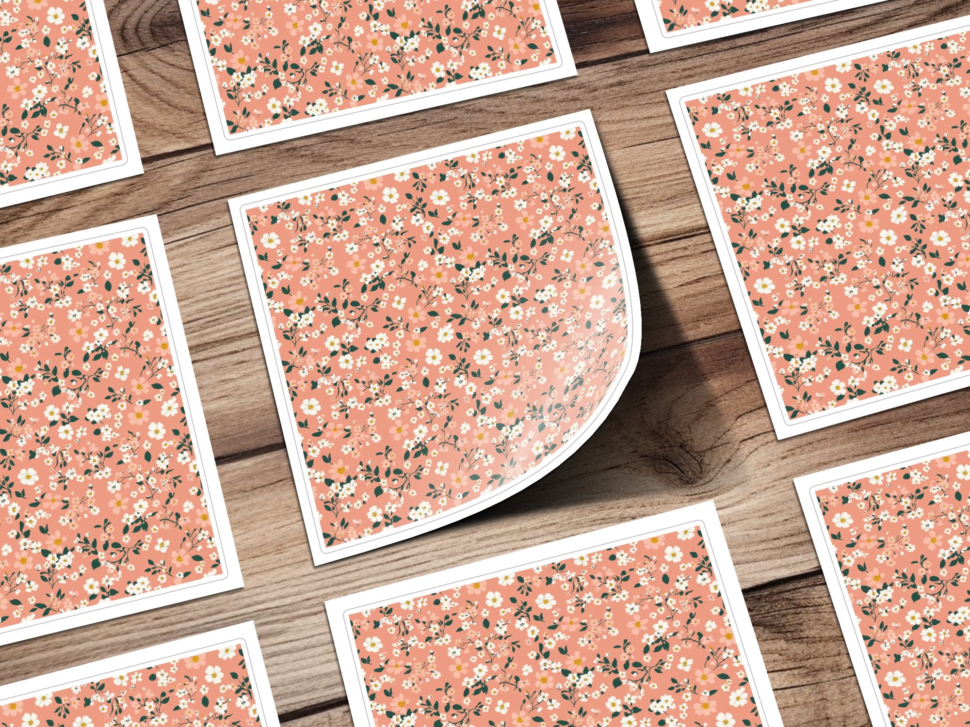 Spring Pastel Patterns Peach Floral and Flower Pattern Digital - Moore and Mountain