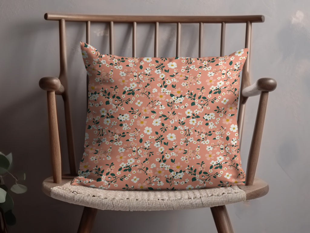 Spring Pastel Patterns Peach Floral and Flower Pattern Digital - Moore and Mountain