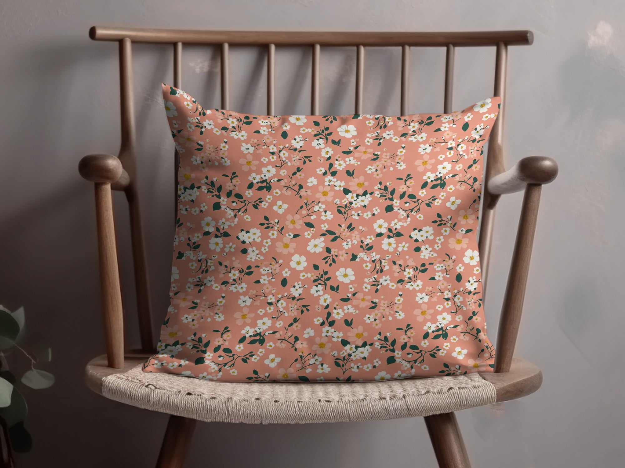 Spring Pastel Patterns Peach Floral and Flower Pattern Digital - Moore and Mountain