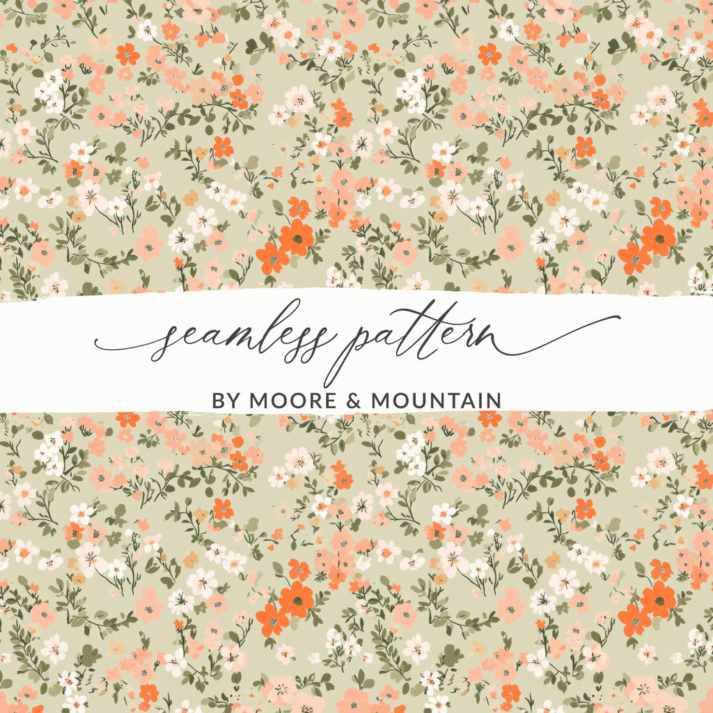 Spring Pastel Patterns Tiny Ditsy Flower Backgrounds Digital - Moore and Mountain