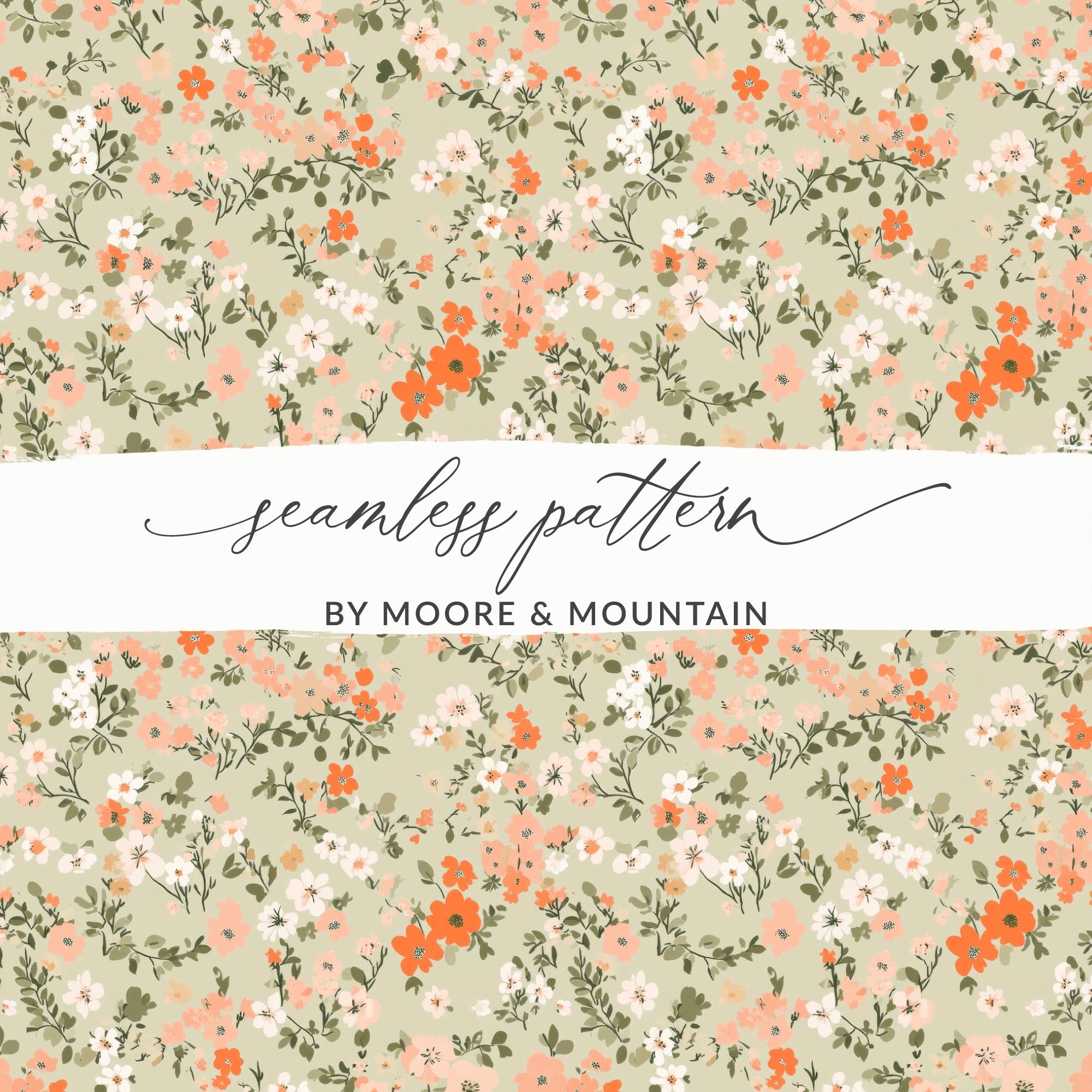 Spring Pastel Patterns Tiny Ditsy Flower Backgrounds Digital - Moore and Mountain