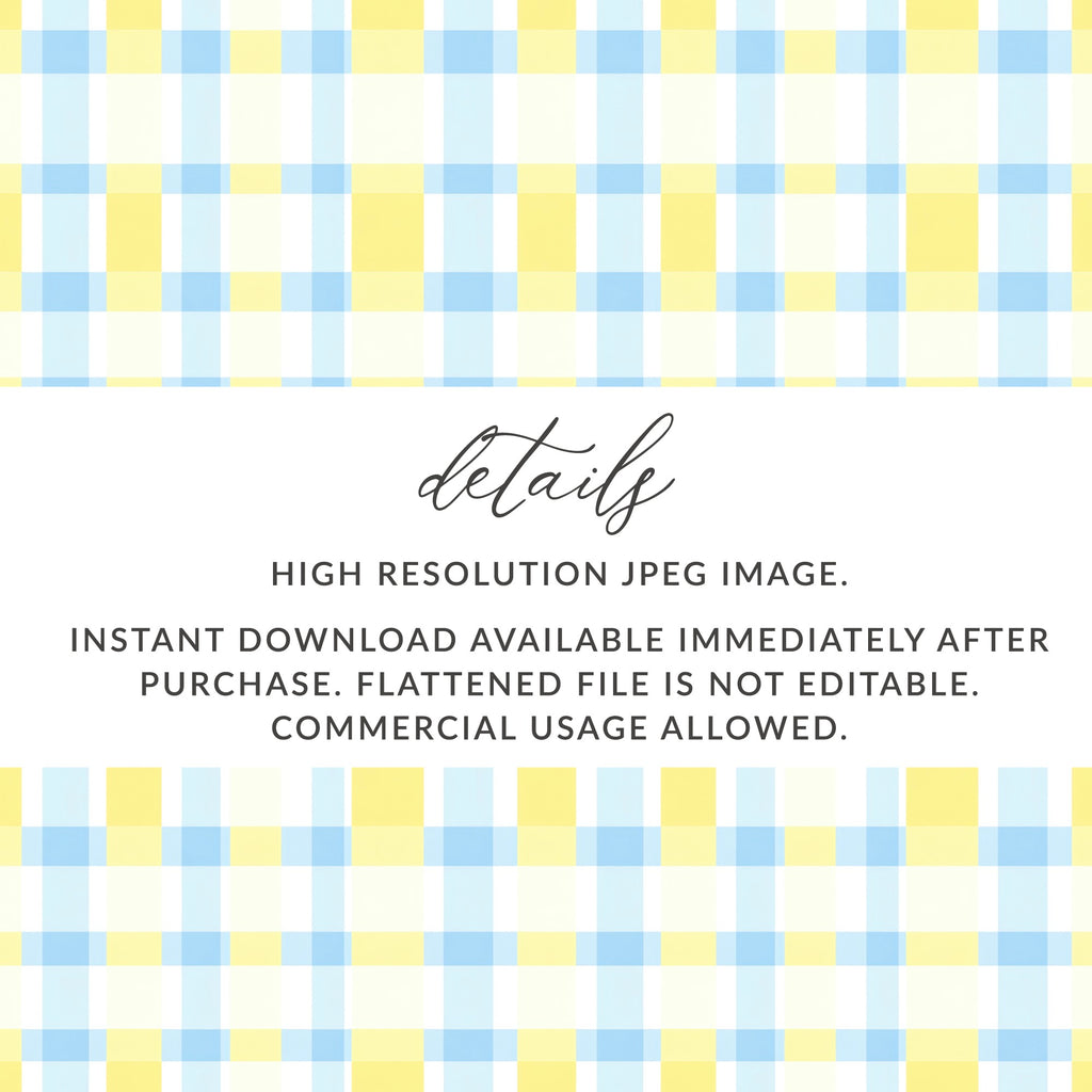 High Resolution Yellow and Blue Plaid Digital Download