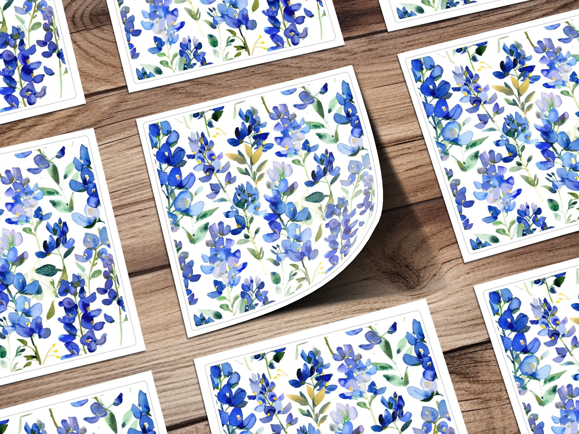 Spring Seamless Pattern Watercolor Bluebonnet Floral Pattern Beautiful Artistic Digital - Moore and Mountain