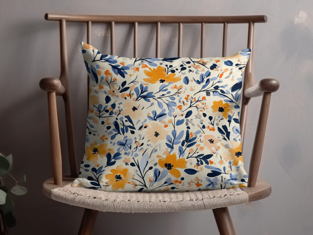Vibrant Floral Patterned Cushion Cover Pillow Decor