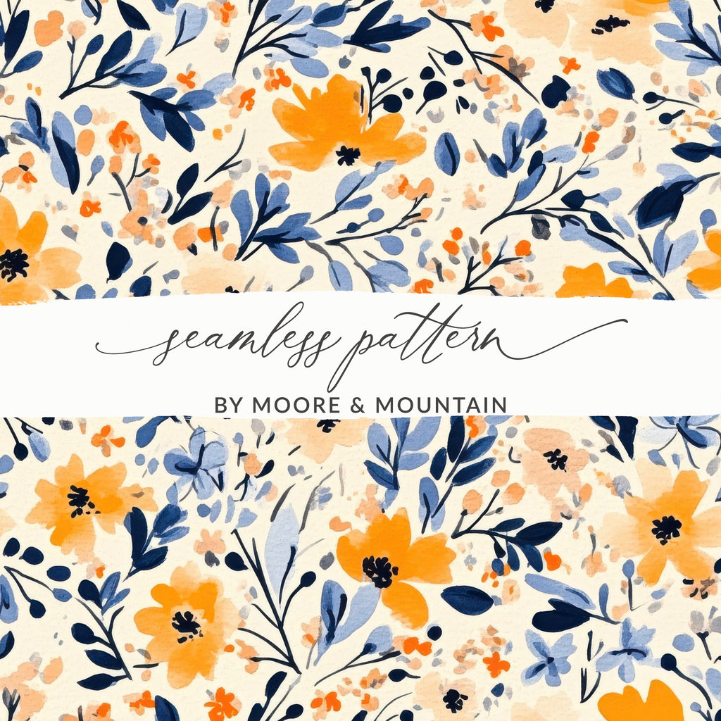 Seamless Floral Pattern by Moore & Mountain Design
