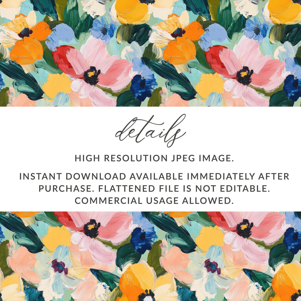 Springtime Acrylic Floral with Jewel Tones Digital - Moore and Mountain