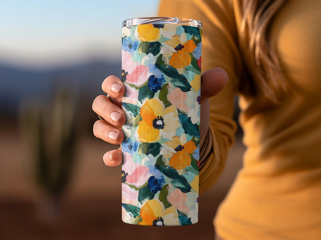 Springtime Acrylic Floral with Jewel Tones Digital - Moore and Mountain
