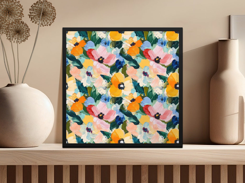 Springtime Acrylic Floral with Jewel Tones Digital - Moore and Mountain