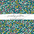 Sprinkles Digital Paper, Seamless Texture, Party Background, Confetti Pattern, Colorful Digital Download, Scrapbooking Paper, Fabric Print - Moore and Mountain