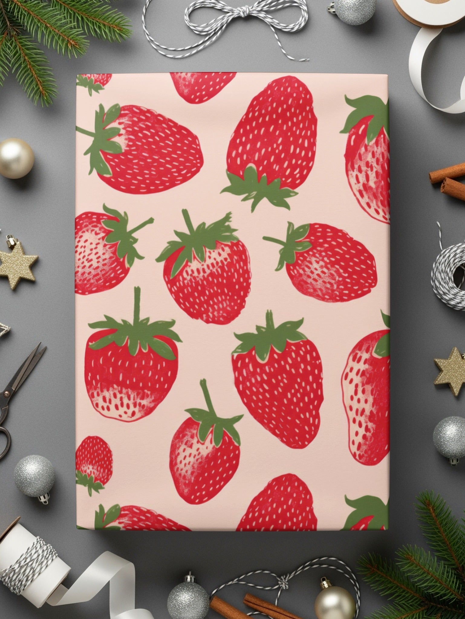Strawberry Digital Paper, Seamless Pattern, Fruit Pattern, Food Print, Scrapbook Paper, Summer Digital Paper, Fabric Design, Digital - Moore and Mountain
