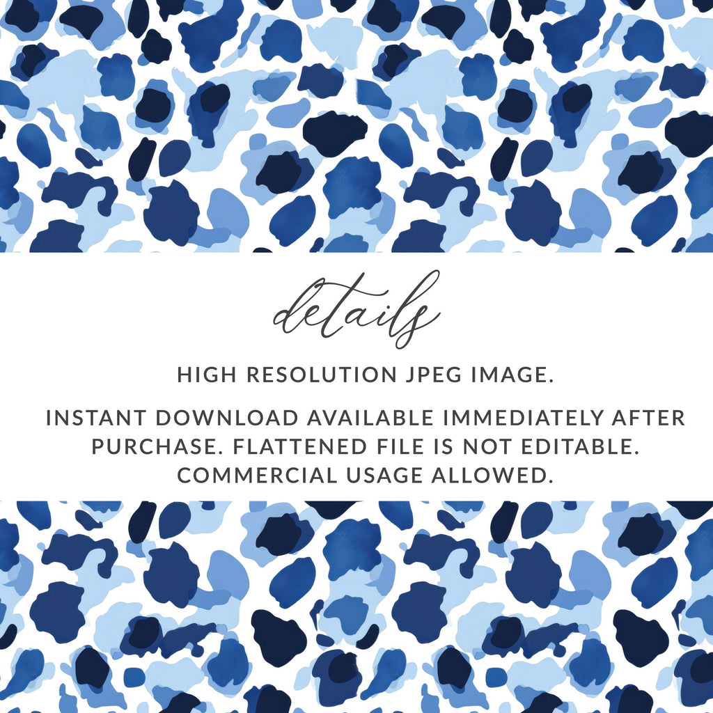 Stylish Blue and White Camouflage Design Pattern Digital - Moore and Mountain