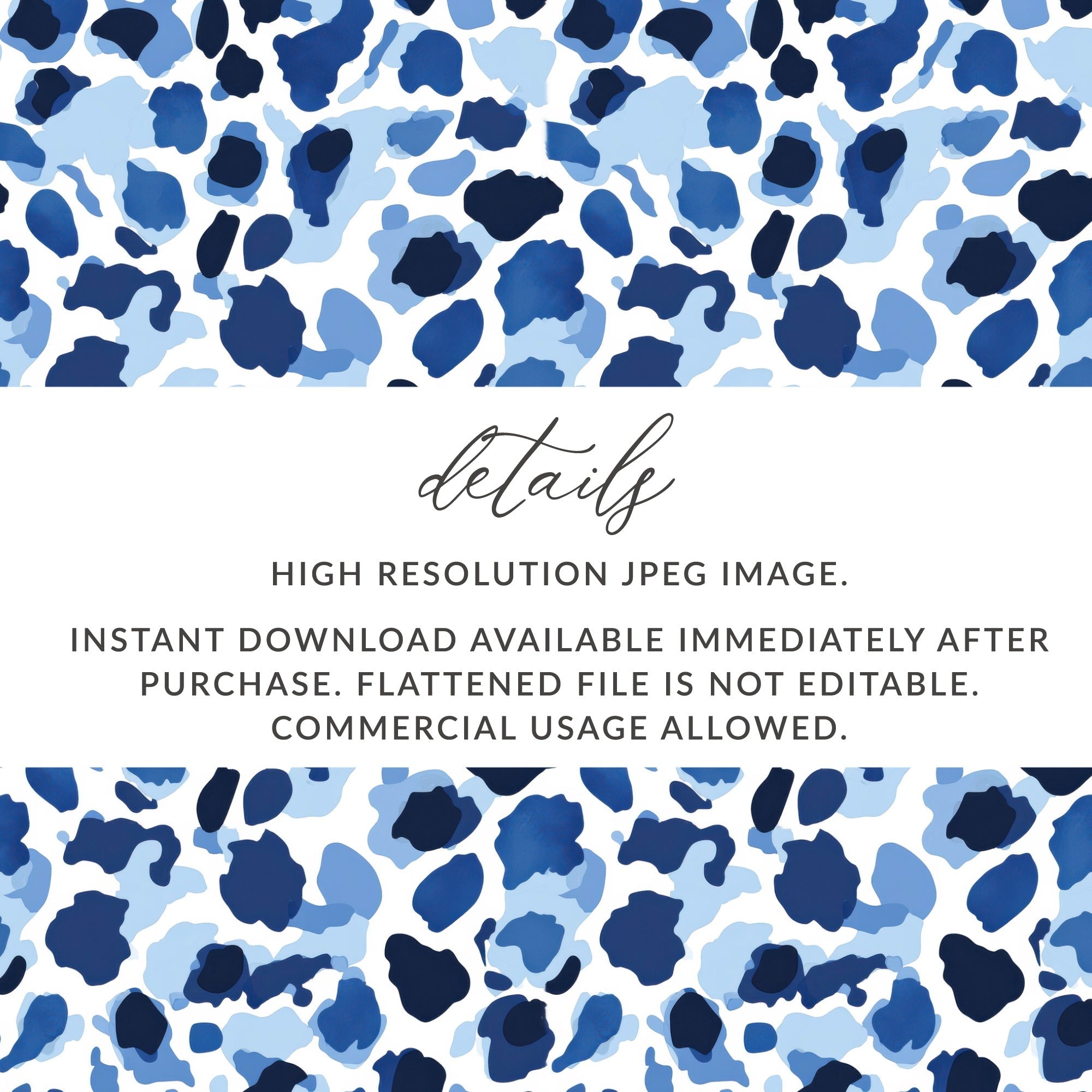 Stylish Blue and White Camouflage Design Pattern Digital - Moore and Mountain