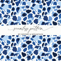 Stylish Blue and White Camouflage Design Pattern Digital - Moore and Mountain