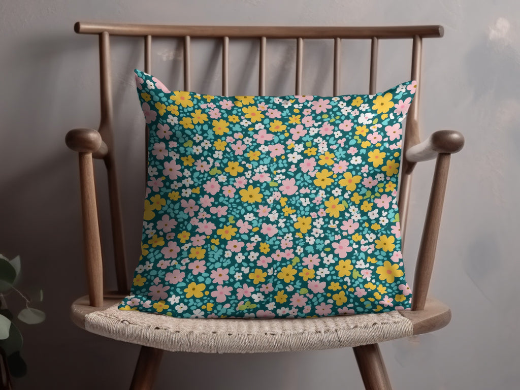 Colorful Floral Pattern Cushion for Home Decor