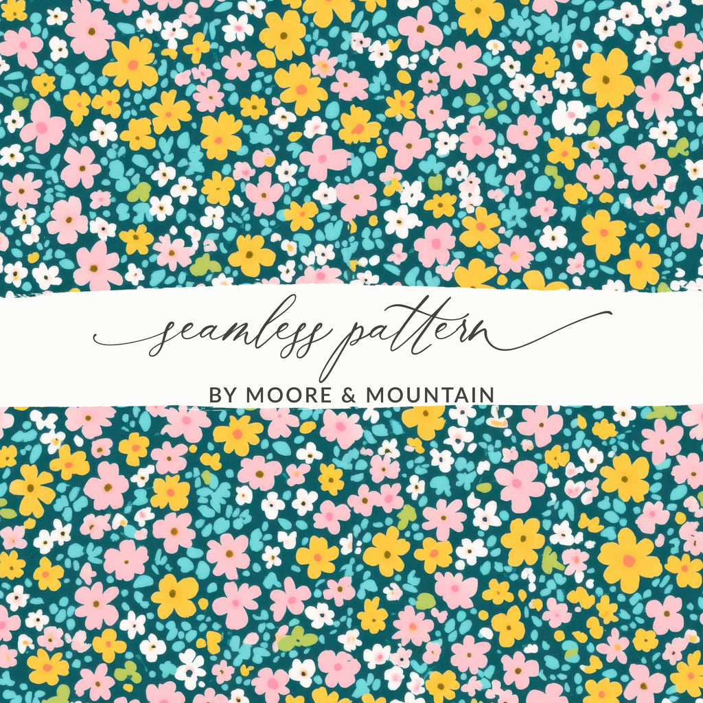 Colorful Floral Seamless Pattern Spring Design
