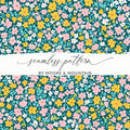 Colorful Floral Seamless Pattern Spring Design